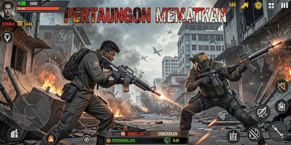Tangkapan layar 3446 menampilkan aksi seru dalam game Fighting.
