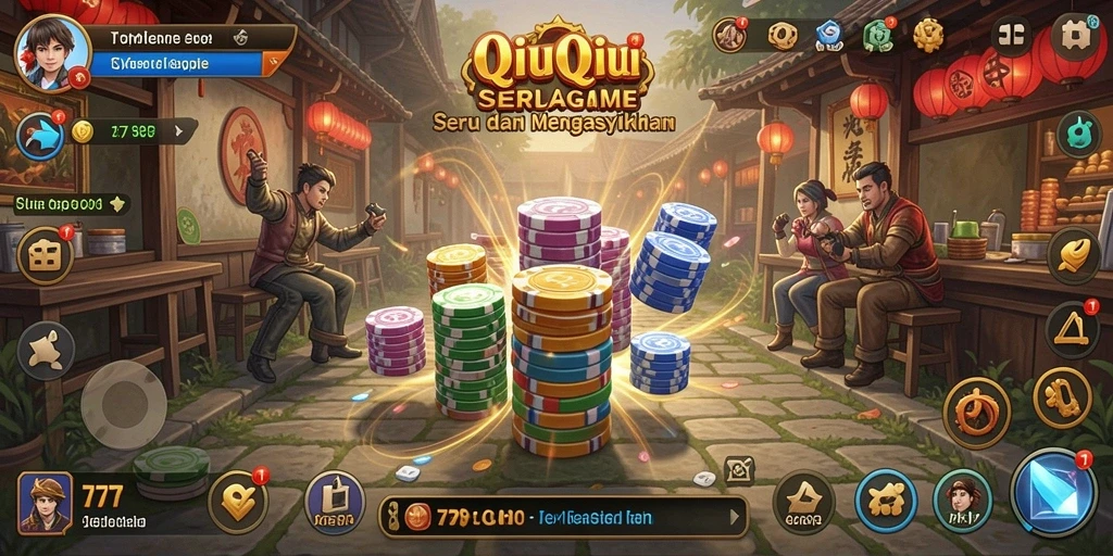 Tampilan gameplay QiuQiu yang mendebarkan di 77RP.