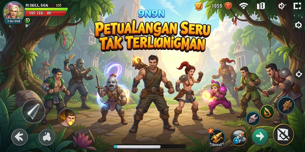 Gameplay seru dan menantang di 9N9N.