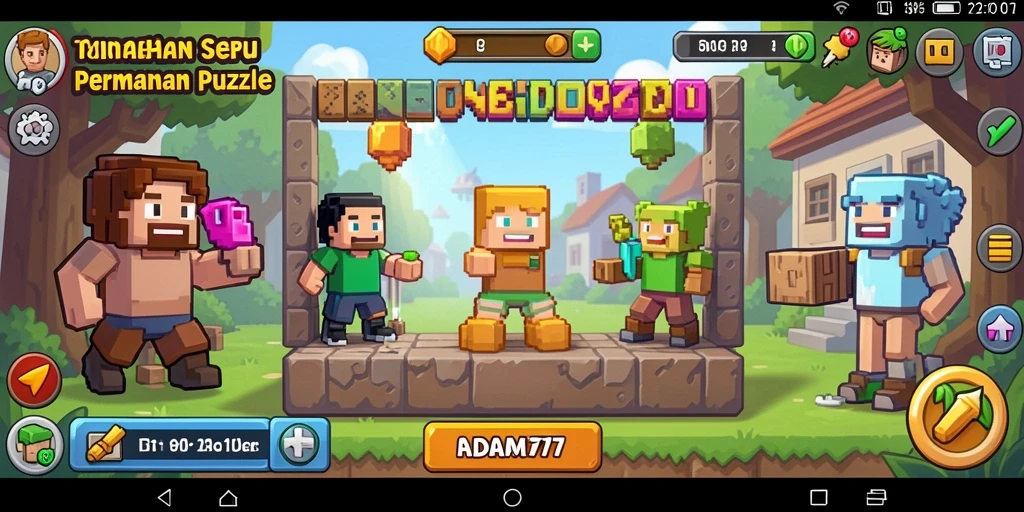 Gameplay seru ADAM77 dengan berbagai teka-teki menarik.