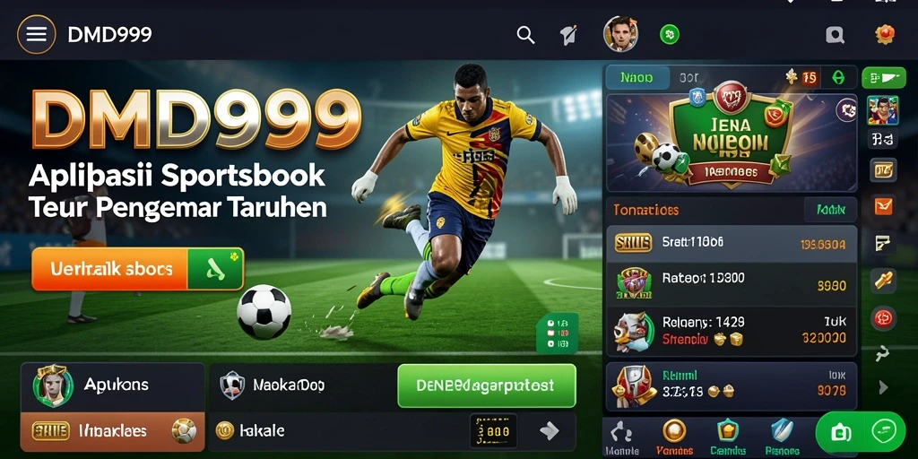 Tampilan screenshot DMD999 yang menampilkan fitur taruhan olahraga yang menarik.