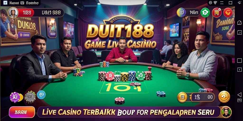 Tampilan menarik gameplay Live Casino di DUIT188.