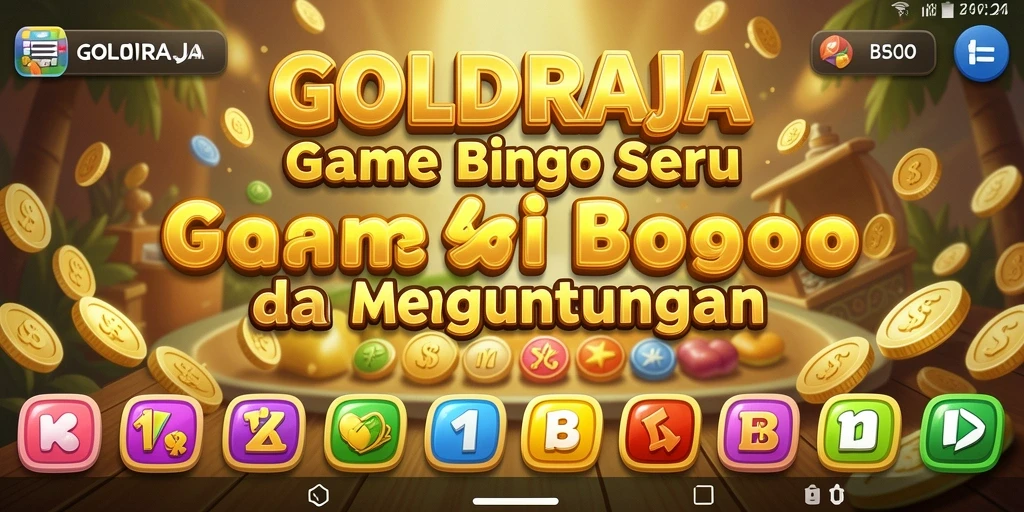Tampilan interaktif dari gameplay Bingo GOLDRAJA yang mengasyikkan.