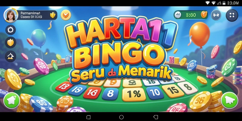 Screenshot utama HARTA11 menunjukkan momen seru saat bermain Bingo.
