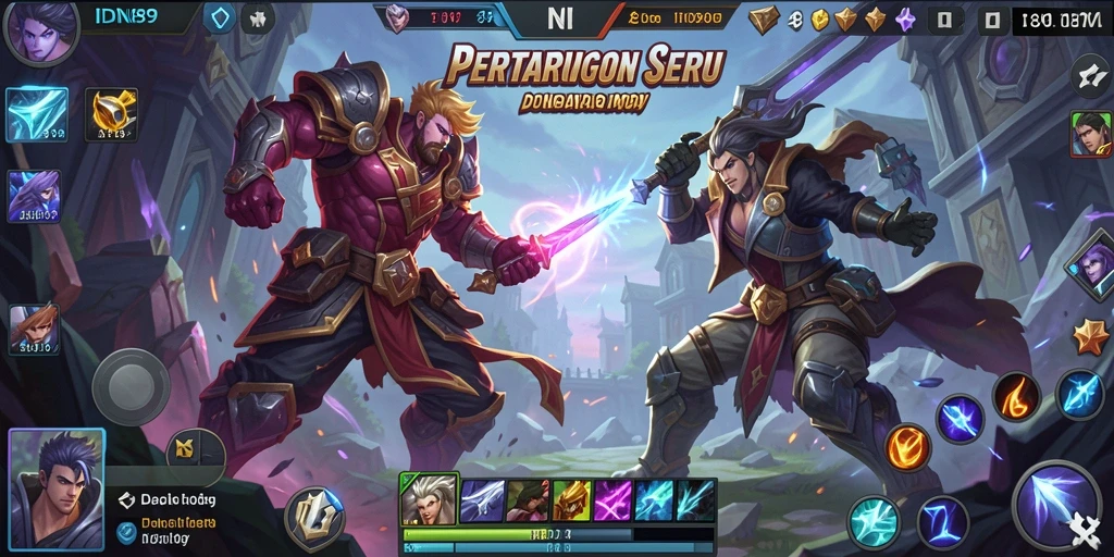 Gameplay menarik dalam arena MOBA IDN89.