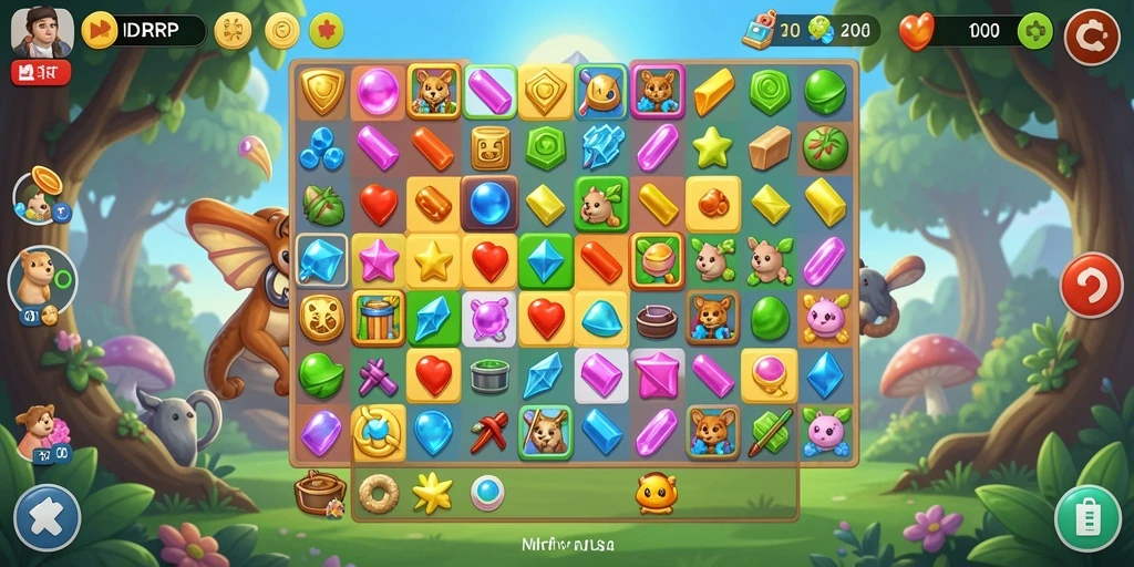 Screenshot gameplay IDRRP yang menampilkan aksi seru Match-3.