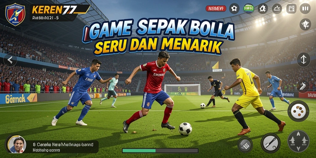 Screenshot KEREN77 menampilkan aksi permainan sepak bola yang mendebarkan.