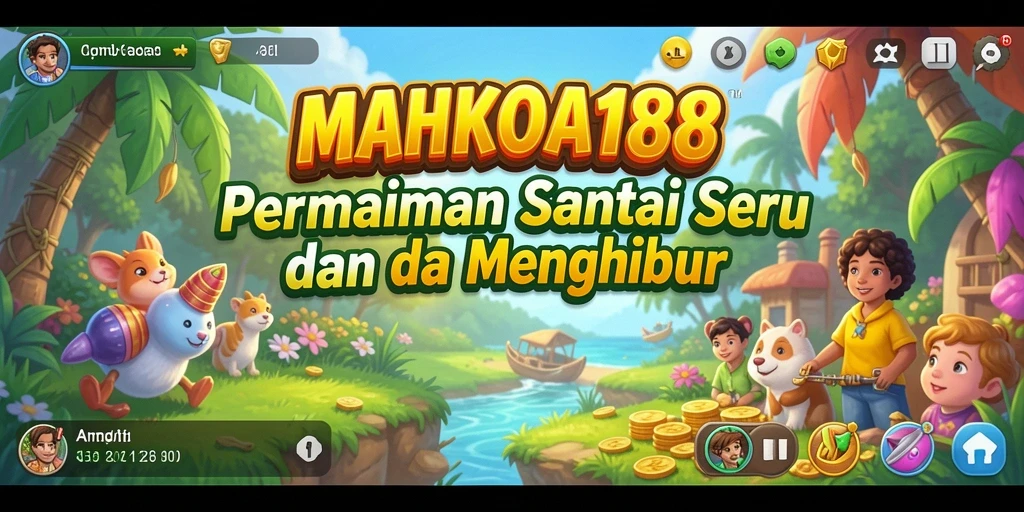 Tangkapan layar menampilkan gameplay seru MAHKOTA188 dengan warna-warna cerah.