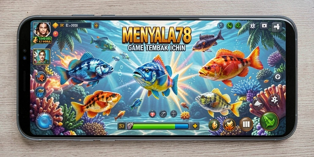 Gameplay seru dalam MENYALA78 saat berburu ikan.