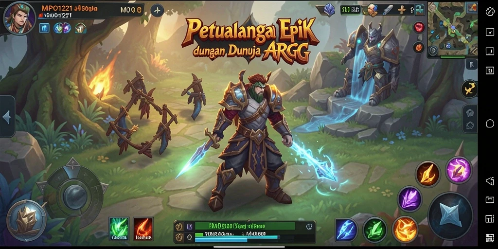 Tangkapan layar gameplay MPO1221 yang menunjukkan pertarungan epik dalam dunia ARPG.