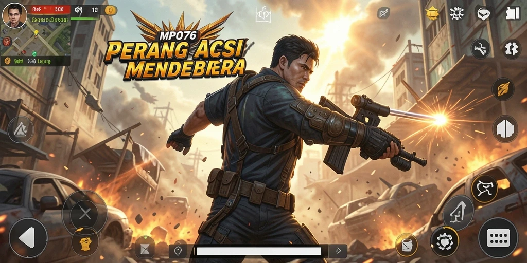 Gambaran gameplay yang mendebarkan dalam MPO76, penuh aksi dan petualangan.