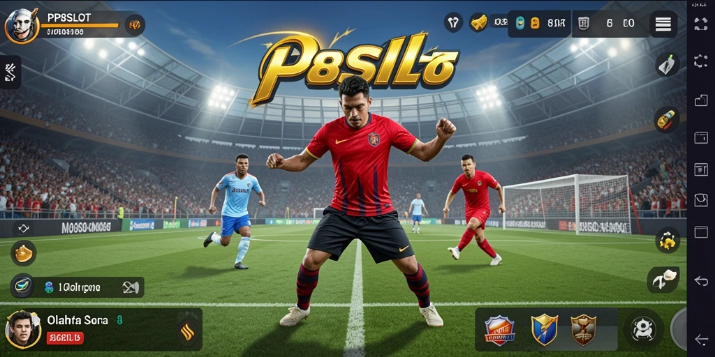 Tampilan gameplay seru dalam PP8SLOT yang memperlihatkan aksi olahraga.