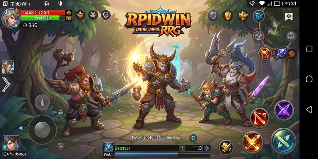Gambar menampilkan aksi seru dalam game RPG RPIDWIN.