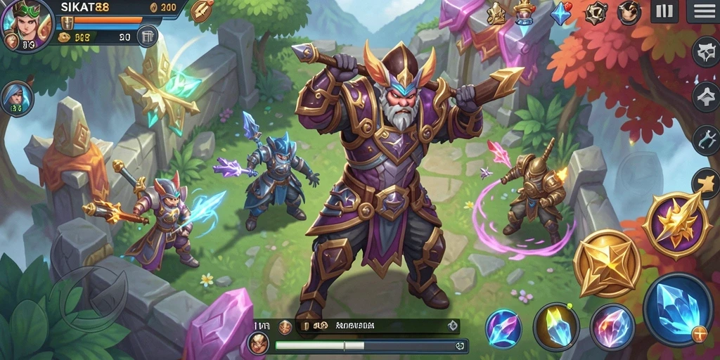 Tangkapan layar SIKAT88 menampilkan pertempuran seru dalam dunia MMORPG.