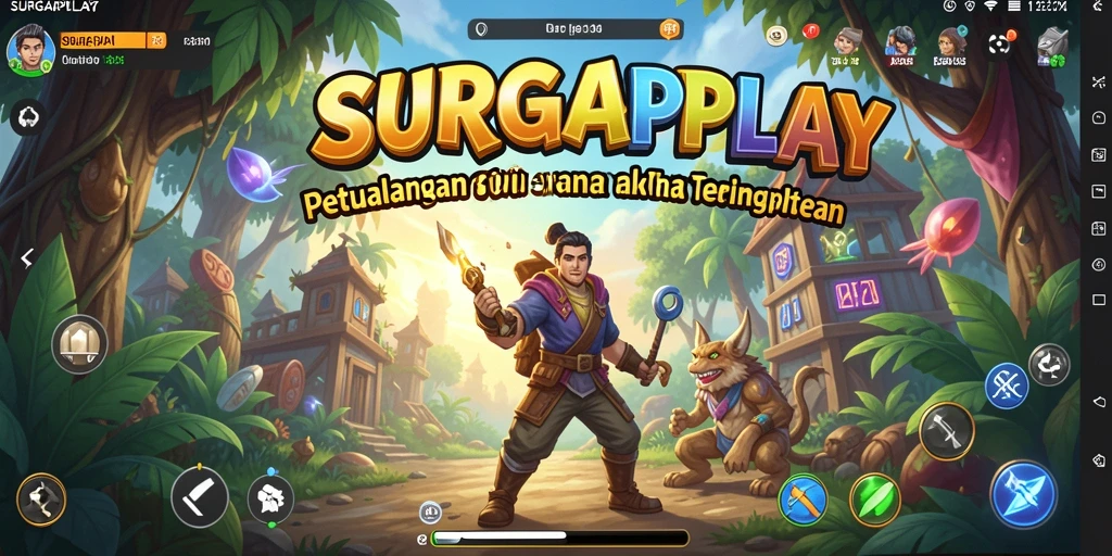 Tampilan gameplay mendebarkan dalam SURGAPLAY yang penuh tantangan.