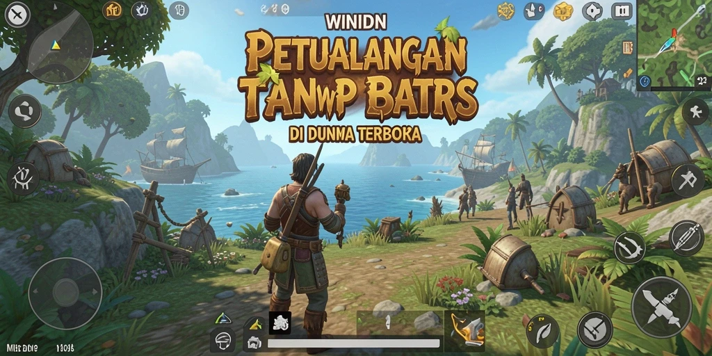 Screenshot WINIDN menampilkan petualangan mendebarkan di dunia terbuka.