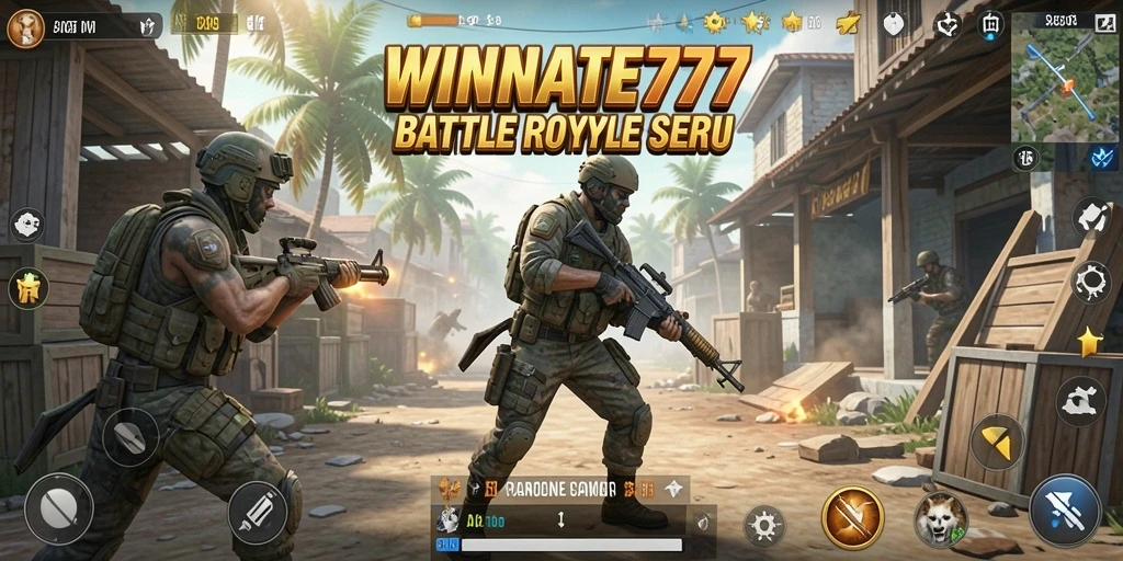 Tampilan grafik menakjubkan dari gameplay Battle Royale.