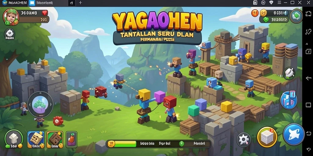 Tampilan gameplay YAGAOHEN yang seru dan penuh warna dalam kategori Puzzle.